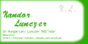 nandor lunczer business card